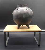 Vintage Barro Negro Oaxaca Mexico Style Folk Art Pierced Clay Pottery Vase - $558.09 MXN