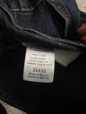 George Men's Athletic Straight Fit Blue Jeans 32x32 Dark Blue RN 52469 Item image 5