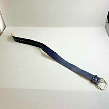 1.75&quot; Navy Blue Belt Sz 6 Textured Women - $8.90