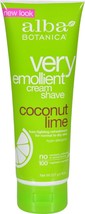 Alba Botanica Moisturizing Cream Shave Coconut Lime - 8 fl oz - £16.77 GBP