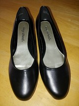 EASY STREET &quot;EASY FLEX&quot; LADIES BLACK FAUX LEATHER PUMPS-7.5W-GENTLY WORN... - £8.82 GBP