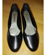 EASY STREET &quot;EASY FLEX&quot; LADIES BLACK FAUX LEATHER PUMPS-7.5W-GENTLY WORN... - £8.94 GBP