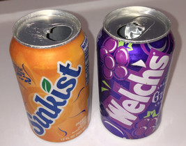 Sunkist &amp; Welch’s Vintage Set Of 1999 Soda Cans - £5.35 GBP