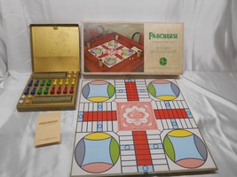 Old Vtg 1964 Selchow & Righter Parcheesi A Backgammon Game Of India #5 Complete - $49.49