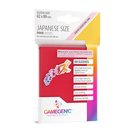 Gamegenic Prime Japanese Sized Sleeves - Red - $18.13