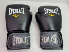 EVERLAST Professional Boxing MMA Sparring Gloves 12 oz Black &amp; Red Used ... - £11.40 GBP