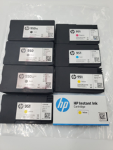 Set Empty Genuine HP Black 2-950 1-950XL , 951  1-Cyan, 2-Yellow and 1-Magenta - £23.31 GBP
