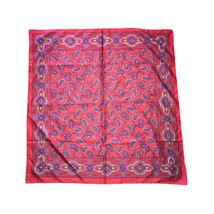 Vintage Sarah Coventry Red Paisley Pattern Scarf - £19.50 GBP
