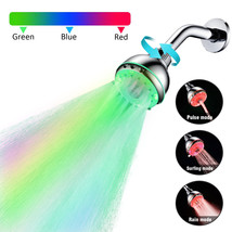 New Colorful Shower Head Home Bathroom 7 Led Colors Changing Water Glow ... - £23.52 GBP