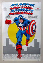 Vintage original 1989 Captain America 34x22 poster: Marvel Comics 80s Cap pin-up - £104.72 GBP