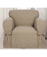 Kathy Ireland Evening Flannel Slipcover Chair Charcoal - £37.35 GBP