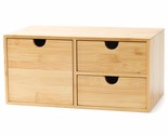 Bamboo Desk Organizer - Mini Desktop Drawer Tabletop Storage Organizatio... - £63.14 GBP