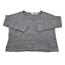 Old Navy Shirt Womens L Gray Sweater Crew Neck Thin Blouse Long Sleeve - $18.69