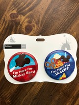 Disney World Buttons!!!  Pack of 2!!!  LOT OF 2!!! - £11.70 GBP