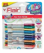 2x FLAIR Glitter xtra Sparkle Gel Pen (Pack of 10, Multicolor) - $18.04 CAD
