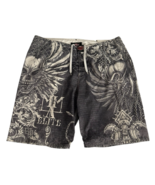 Men’s Y2K MMA  Elite Skull All Over Print Board Shorts Large 36 Chains S... - €36,11 EUR