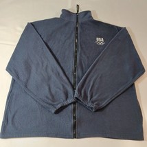 Team USA Olympic Men's Blue Full Zip Fleece Jacket Size XL image 10