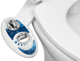 NEO 120 - Self-Cleaning Nozzle, Non-Electric Bidet Attachment, Rear Wash (Blue) - £45.79 GBP