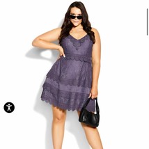 NWT City Chic Nouveau Lace Dress - dusty lilac Size 24 - £74.33 GBP