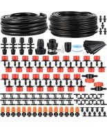 164Ft 190 Pcs Drip Irrigation Kit,Garden Irrigation System 1/4&quot; 1/2”, 16... - £39.63 GBP