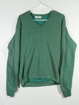 Vintage 50s 60s Champion Sweater Doran Green V Neck Size Large - £31.84 GBP