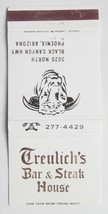 Treulich&#39;s Bar &amp; Steak House - Phoenix, Arizona Restaurant 30FS Matchboo... - £1.37 GBP