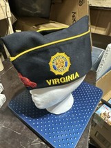 Vtg American Legion Hat Past Commander w Pins Virginia Sz 7 1/2 - $29.69