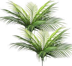 Hhzqyyds 2 Pcs. Artificial Palm Leaves Fake Palm Tropical Jungle Plants Faux - £31.60 GBP