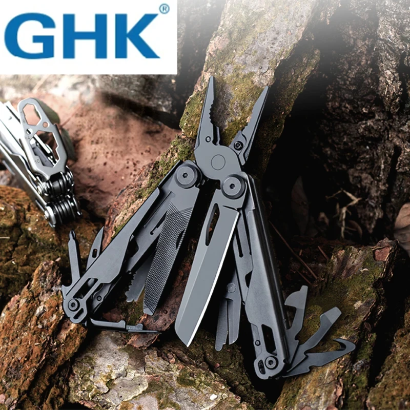 GHK 15 In 1 EDC Multi Tool Pliers Folding Knife Tactical Hoxagon Wrench Saw - £69.17 GBP+