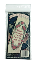 Banar Designs Counted Cross Stitch Bookmark When Friends Meet Hearts War... - $11.54
