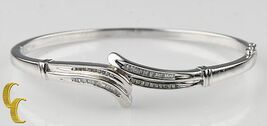 Women's Sterling Silver Channel Set Diamond Bangle Bracelet Gift for Her - $593.98