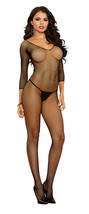Body stocking black open crotch black o/s - $533.75 MXN