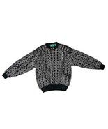 Vintage Trutus Biancarra Men’s Knit Leather 1/4 Button Sweater COOGI Sty... - $45.47 CAD