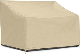 Sunpatio Outdoor Patio Loveseat Cover, Heavy Duty Waterproof 2-Seater, Beige - £32.75 GBP