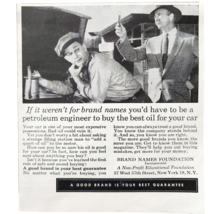 1955 Brand Names Motor Oil Advertisement Vintage Automobilia Department ... - $19.99