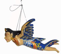 WorldBazzar 12&quot; Authentic Style Hand Carved Wooden Flying Mystical Merma... - £19.37 GBP