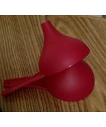 NEW Tupperware Funnel set of 2 Hershey Kiss Maker Chili Red - £7.84 GBP