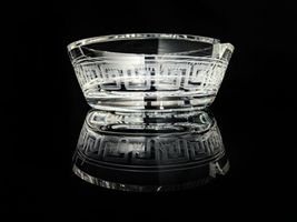 Versace Crystal Ashtray  Measures 6.25 inches diameter NIB image 2