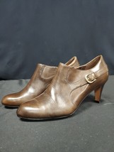 Cole Haan Nikeair Wendy Booties Brown Leather Ankle Boots Shoes Size 7 B - $38.95