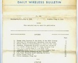1951 United States Information Service Daily Wireless Bulletins No 166 T... - $15.88