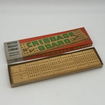 MiIton Bradley Cribbage Board Game Complete Wood Metal Pegs Rules Vintag... - $14.98