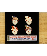 Vintage 1996 Atlanta Olympic Games Country Flags Souvenir Pins LE Box Set - $20.51 CAD