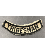 Vintage Boy Scouts BSA Black Tribesman Curved Segment Tab Patch 2.75&quot; x ... - £9.58 GBP