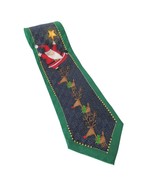 Cool Yule Hallmark Santa Claus Reindeer Funny Christmas Novelty Silk Nec... - €13,18 EUR