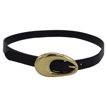 Bottega Veneta Drop Belt With Brass Buckle In Leather Women Black One Size - $256.50