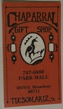 Chaparral Gift Shop Vintage Business Card Tucson Arizona bc1 - £3.93 GBP