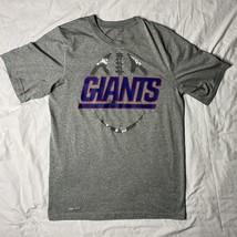 NFL Team Apparel T Shirt Men’s Small Gray New York Giants Dri Fit Football - $12.00