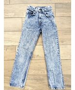Vintage Levi`s Jeans Blue 23x25 youth kids boys 10 Orange Tab Acid Wash USA - $63.00