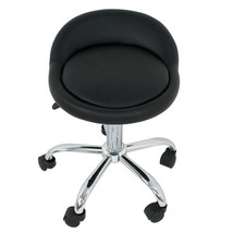 Adjustable Height Hydraulic Rolling Swivel Stool Spa Salon Chair With Back Rest - £54.25 GBP