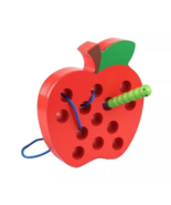 Wooden Lacing Toy Puzzle Travel Game Montessori Educational Gift for kid - $180.81 MXN